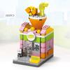 City Japanese Street View Food Vehicle Shop Barbecue Sushi Shaved Ice Ramen Car Model Building Blocks Friend Girl Bricks Toy