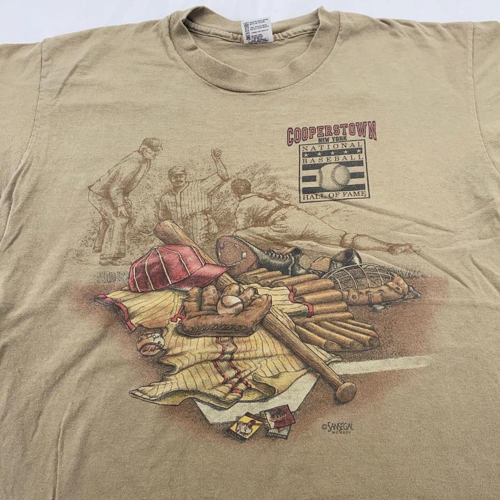 Vtg anni '90 COOPERSTOWN NATIONAL BASEBALL HALL OF FAME EQUIPMENT T-Shirt M/L sport