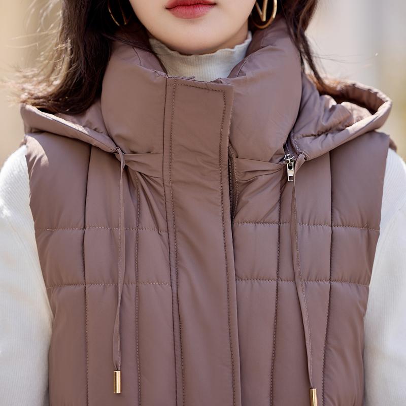 Winter Sleeveless Parka Woman Outerwears Fashion Thick Warm Women's Jackets