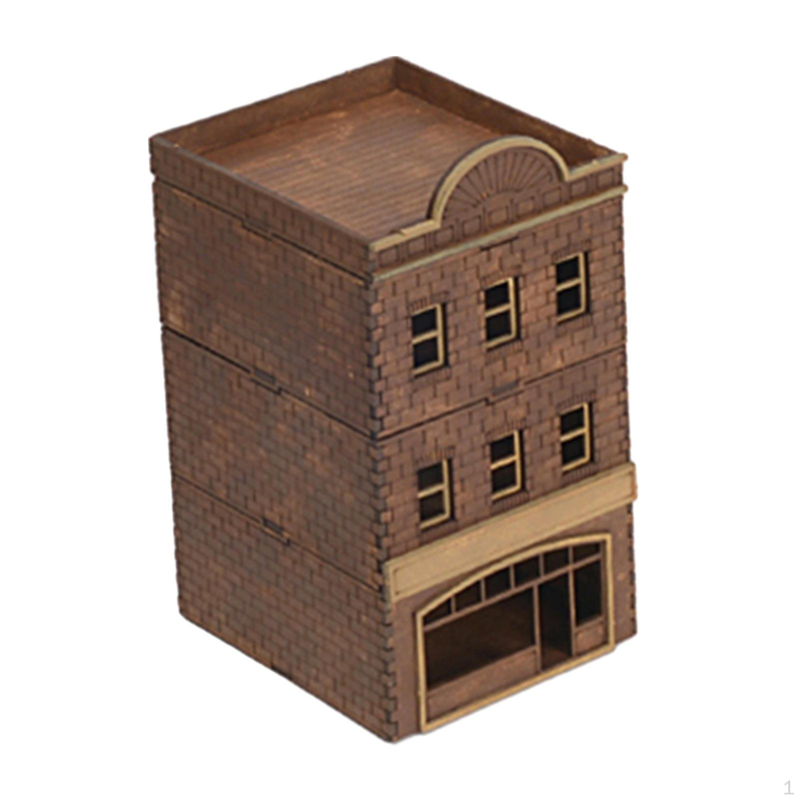 

1/72 Scale Wooden House Model 3D Puzzle DIY Kit for Creative Decoration Style D