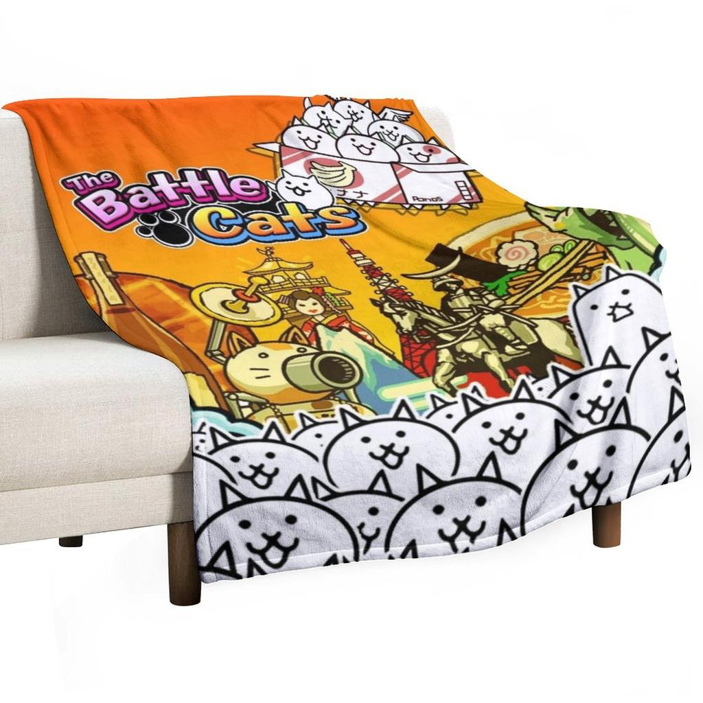 Battle Cats Throw Blanket Sofa Quilt Flannels Thin Heavy Blankets