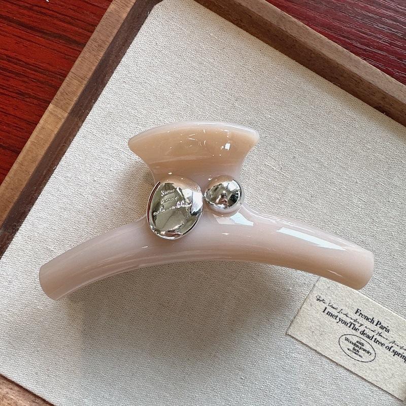 Hair Accessories Women's Large Grab Clip Fashion Temperament Simple Hair Grab Shark Clip Acrylic Disc Hairpin Hairpin Headgear