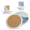 HAOCOO Stylish Ceramic Coasters with Marble Pattern and Cork Backing, Round, Set of 4, for Mugs and Tea Pads, Insulation, Better than Diatomaceous