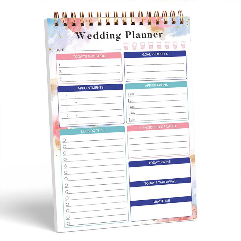 Cross-Border English Wedding Planning Journal: A5 Retro Simple Memo Pad