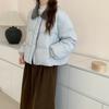Womens Oversized Turn-Down Collar Cotton Coat 2025 Winter Casual Commute Warm Jacket