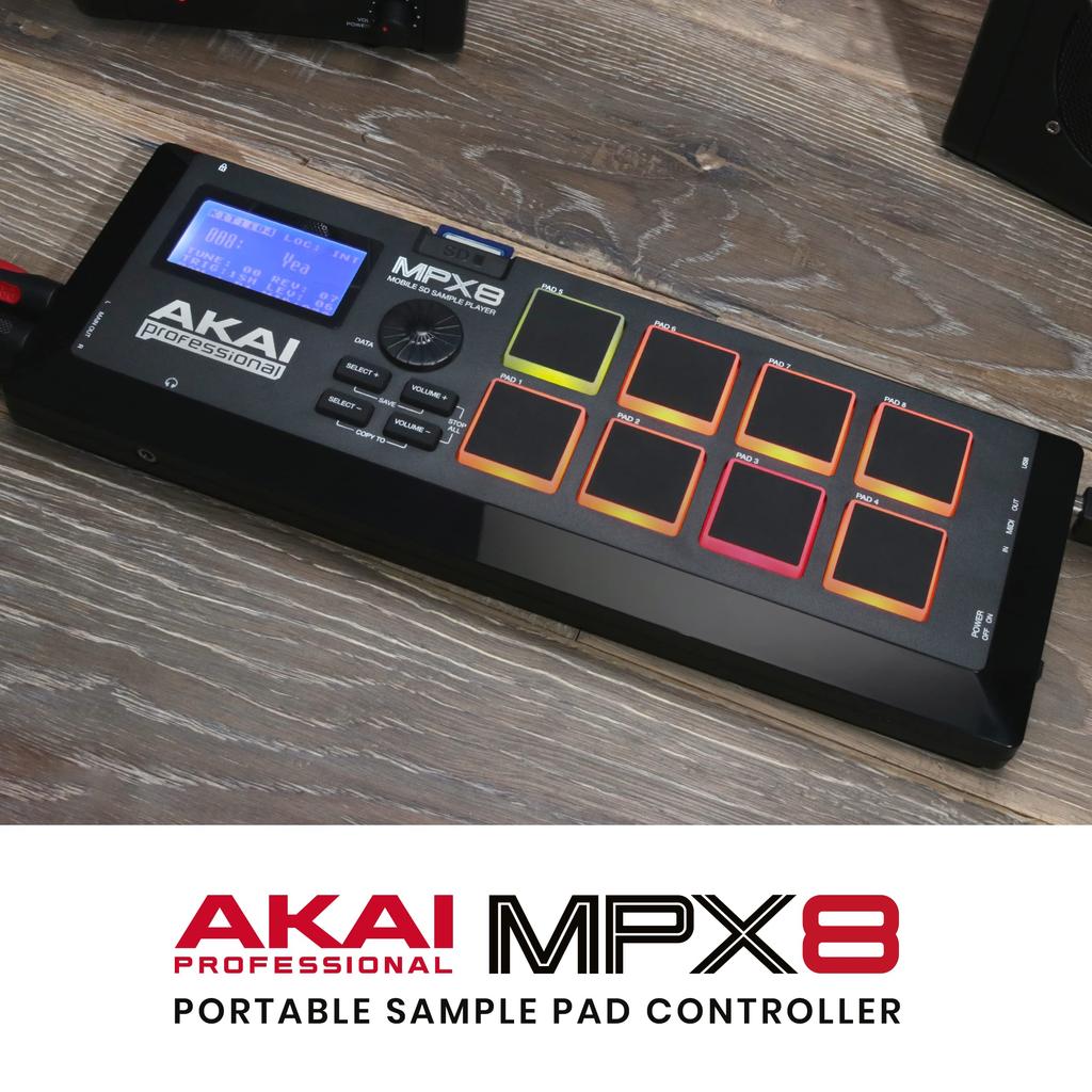 Akai Professional Sampler 8 Pad slot pro SD kartu MPX8