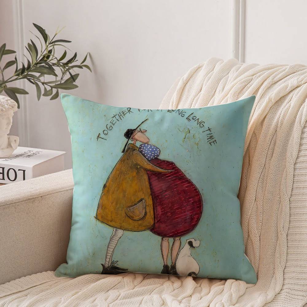 Cartoon S-Sam T-Toft Pillow Case Home Decor Throw For Sofa Bed Car Room Decor Gift Idea
