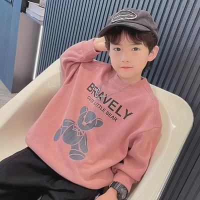"Jungen Sweatshirt im chinesischen Stil mit Rundhalsausschnitt - 2024 Frühling/Herbst Modisches Oberteil mit lockerer Passform"