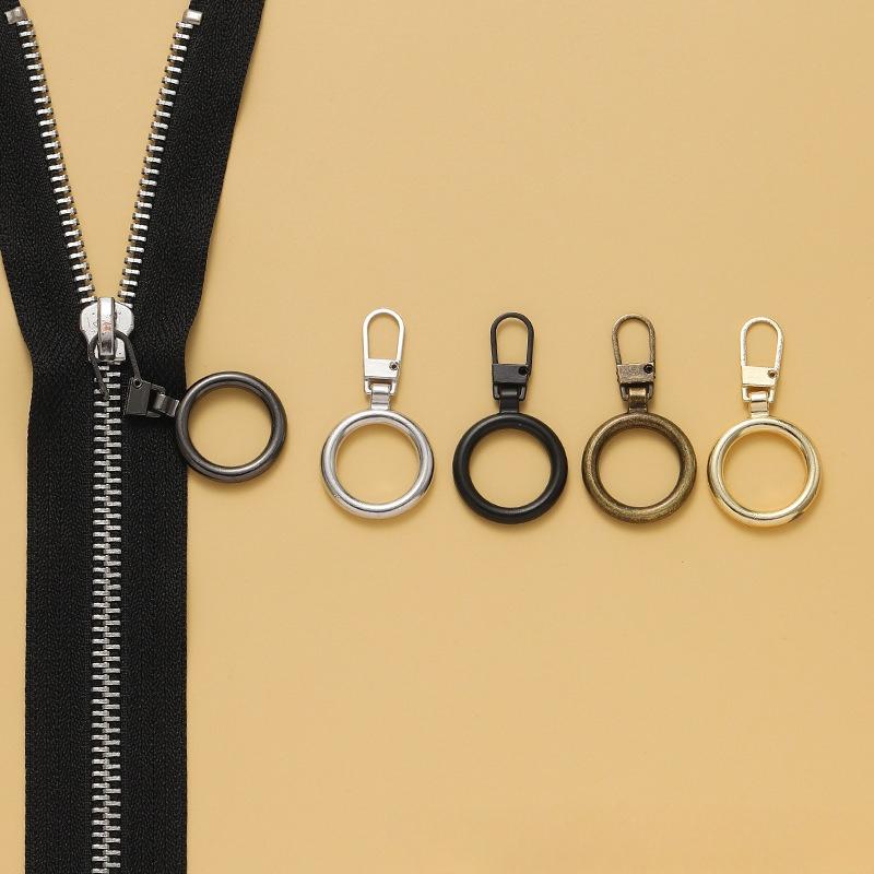 5Pcs Tool-Free Detachable Stylish Zipper Pull Metal Zipper Repair Replacement Slider DIY for Coat Jacket Backpack Handbags