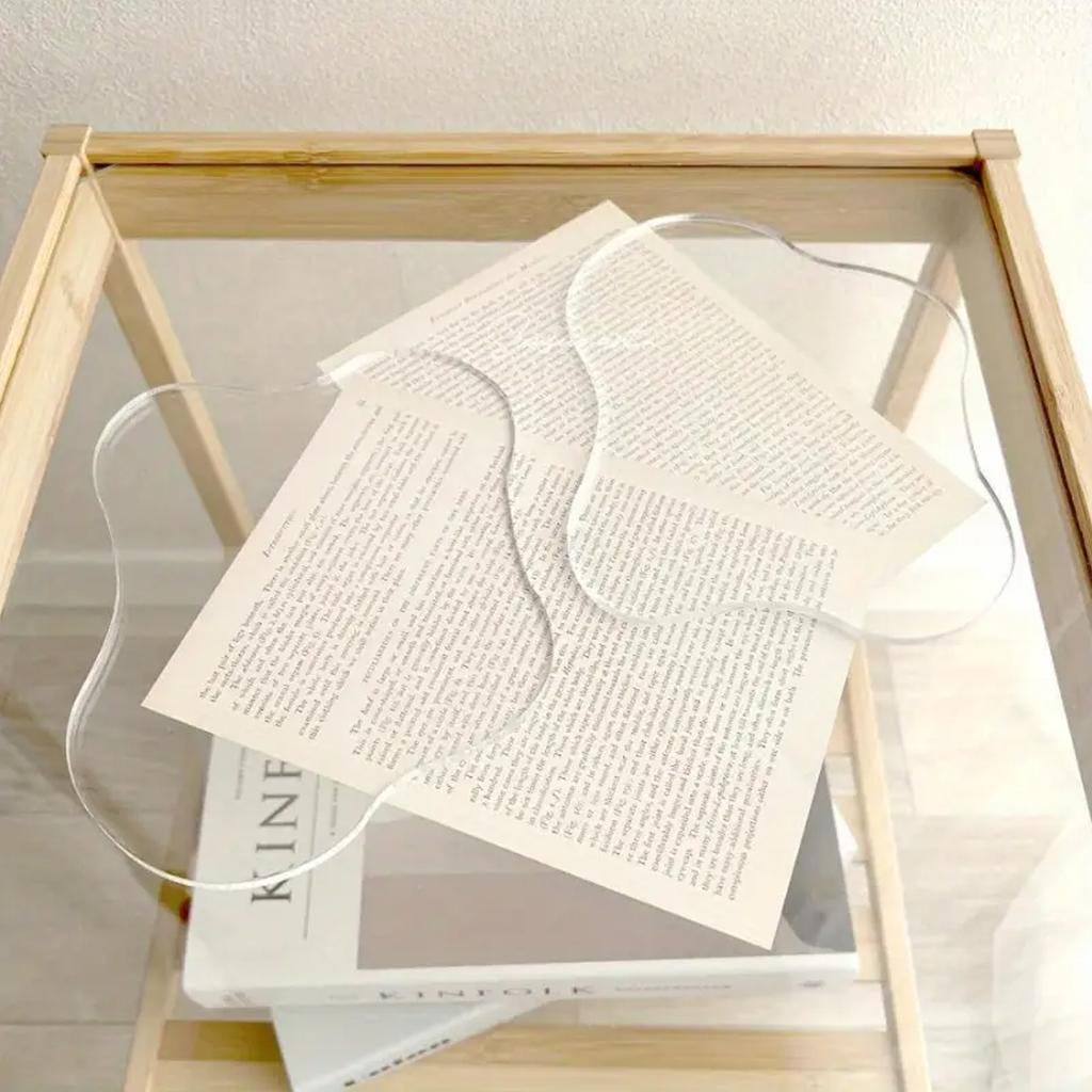 1pc-Transparent Acrylic Irregular Coaster, Wooden Table Coaster, Desk, Kitchen, Suitable for All Beverage and Dining Table Types