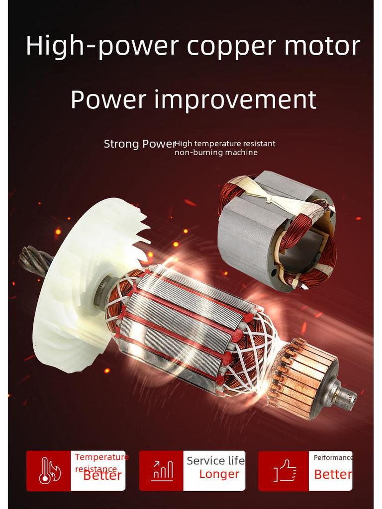 All-Copper Multi-Function Electric Hammer & Drill: Dual-Purpose Tool for Concrete, Home & Industrial Use.