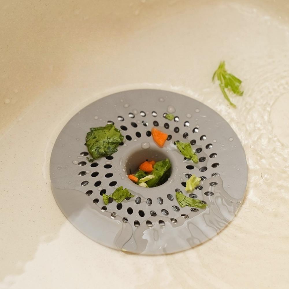 Circular Silicone Drain Cover Non Slip Anti Clog Hair Filter for Kitchen Sink Bathroom Floor Sink Drain Shower Accessories
