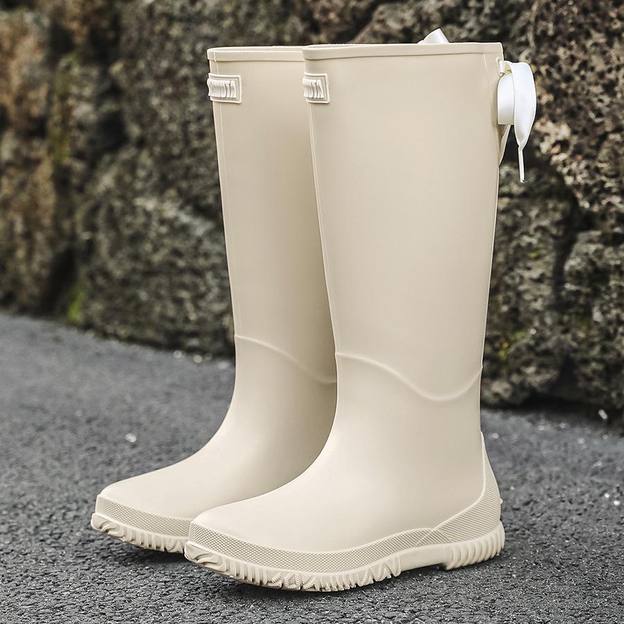 Stivali da Pioggia da Donna Antiscivolo Impermeabili Scarpe per Esterno Resistenti all'Usura Scarpe in Gomma Impermeabili per Cucina Campeggio Moda Stivali Alti