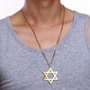 Vnox Trendy Hexagram Pendant Necklace for Man High Quality Stainless Steel Star of David Shape 24" Link Chain Male Jewelry