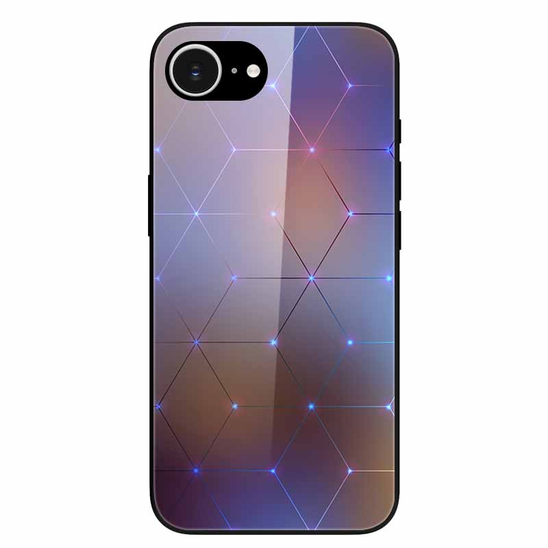 For iPhone 16E 2025 Case Black Bumper Tempered Glass Hard Phone Cases for iPhone16e 16e Back Cover for iPhoneSE SE 2025 Cool New