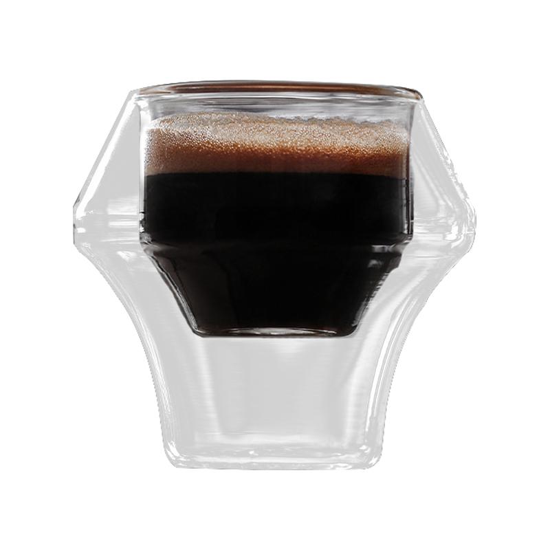 

MHW-3BOMBER Nighten Cup 60 мл Стеклянная многоразовая кофейная кружка с двойными стенками и защитой от ожогов Чайник Инструменты для бариста Аксессуары для эспрессо 60ml