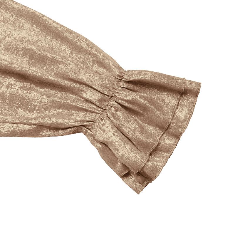 YYFS Women's Fashion Casual Spring Autumn Solid Color Print Long Sleeve One Shoulder Blouses & Shirts