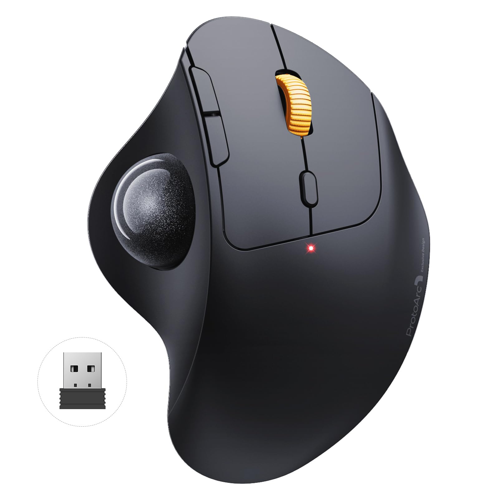 

ProtoArc Trackball Simultaneous Connection of 3 Wireless DPI Thumb Compatible with and Starry Black Mouse, Quiet, Bluetooth/USB Connection, Devices,