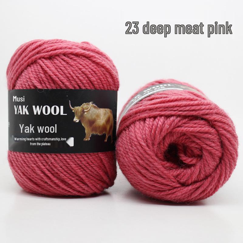 Hand-Knitted Medium-Thick Yak Wool Yarn for Scarves, Hats, Coats, Vests, and Sweaters