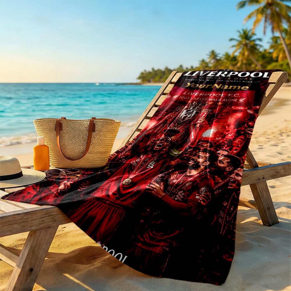 Liverpool Personalisierbares Strandtuch Superweiche Mikrofaser Schnelltrocknendes Gewebe