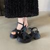 Thick-soled Versatile Sandals 2025 New Summer Wear Women's Versatile Small High-heeled Sandals