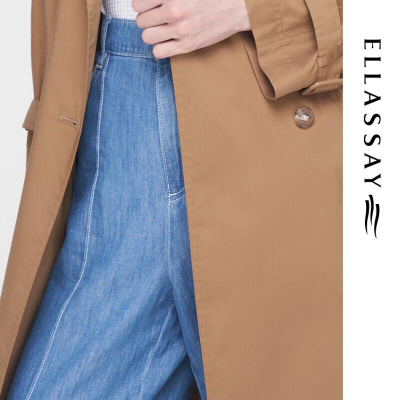 ELLASSAY Women's Slimming Light Wash Wide-Leg Pants