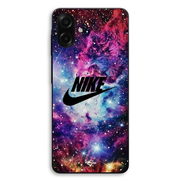 Coque Pour Samsung Galaxy A07 Nike logo noir stylé Rose Vif Violet Bleu Maniacase