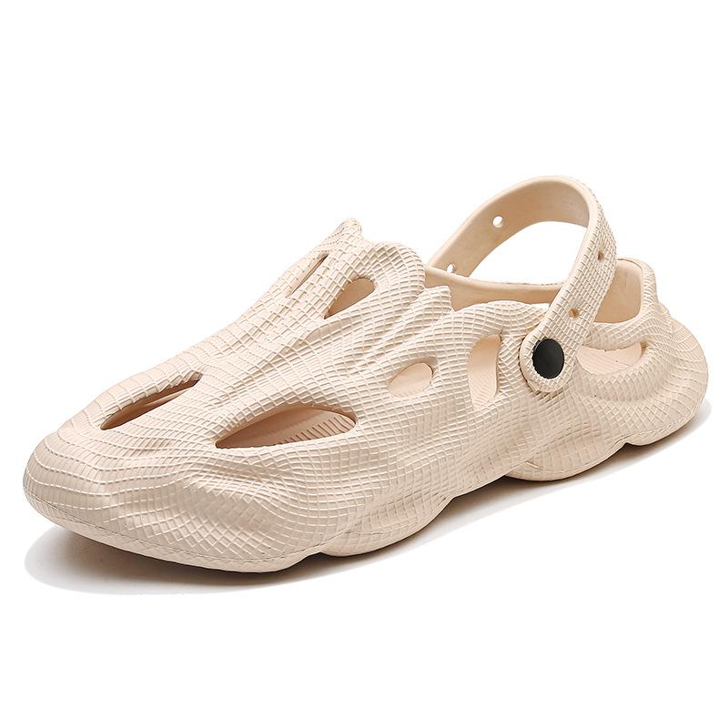 Summer Hollow Slippers Sandals Dual-purpose Foreign Trade Men's Lightweight Coconut Hole Shoes Trendy Versatile
