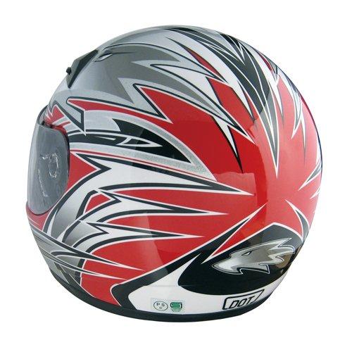TNK Kogyo Speed Pit Kids Full Face 51078 ZK-1 Red/Silver (54-56)