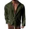 Men's Spring and Autumn Men's Long-sleeved Shirt Casual Lapel Button Down Cardigan Shirt