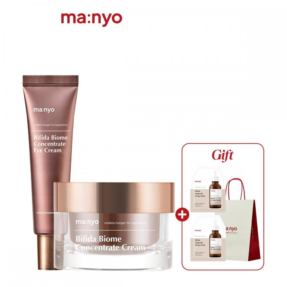 

[Набор для ухода за морщинами] Крем для кожи вокруг глаз с концентратом Bifida + крем 30+50 + 2 маски-обертывания + бесплатная сумка для покупок