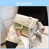 2024 New Color Block Women's Shoulder Bag Ins Fashion Plaid Scarf Crossbody Bag