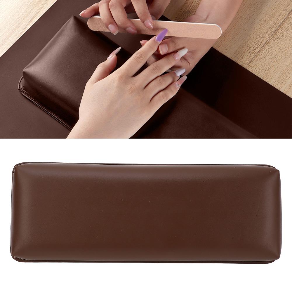 High Density Sponge Nail Hand Pillow Rectangle Nail Hand Rest PU Leather Hand Pillow For Home Use