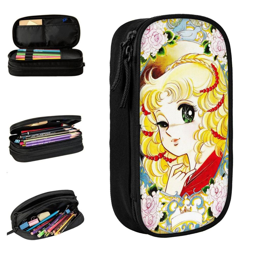 Lovely Candy Candy Manga Pencil Cases Pencilcases Pen for Student Large Storage Bags Office Gift Stationery