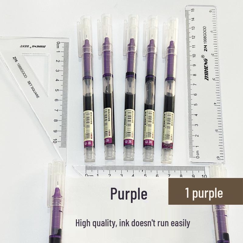 12-Color Quick-Drying Large Capacity Rollerball Pens, 0.5mm Ink, Cute Multi-Color Set
