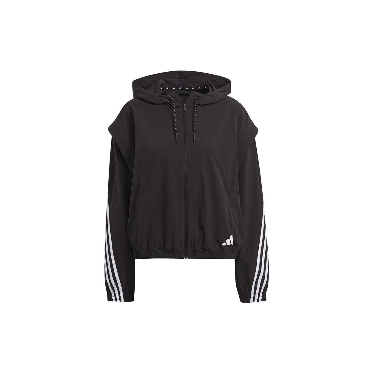 

Adidas Aeroready Removable Sleeve Sports Hooded Jacket Women Jackets Black GP8725 M
