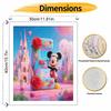 Disney oil painting art painting kit, Mickey Mouse letter E flower handmade diy art painting home wall decoration, dreamy castle room decor