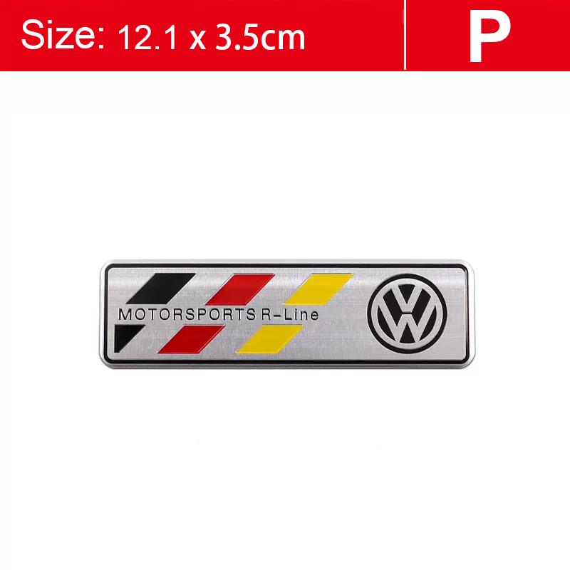 1Pcs 3D Aluminum Stickers Car Body Trunk Decal For VW Golf Tiguan Touran Polo GTI Jetta Passat CC T5 Scirocco Arteon Transporter Mc9