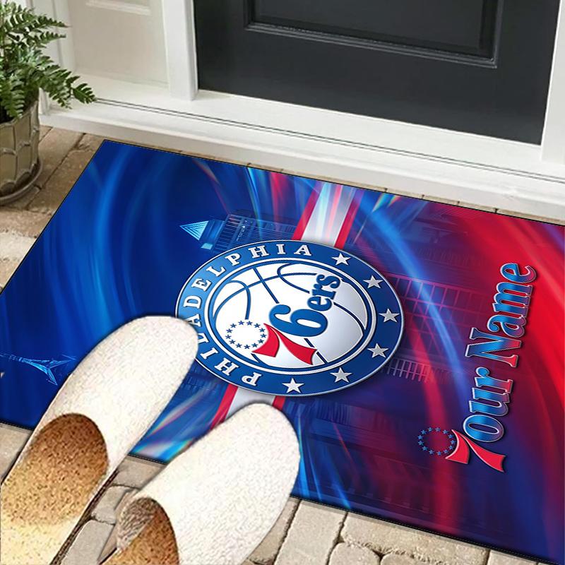 Custom Name76ers Basketball Team Carpet, Indoor Rug, Chair Rug, Living Rooms, Doormat Made From Polyester Home Decor Birthday Christmas Gifts