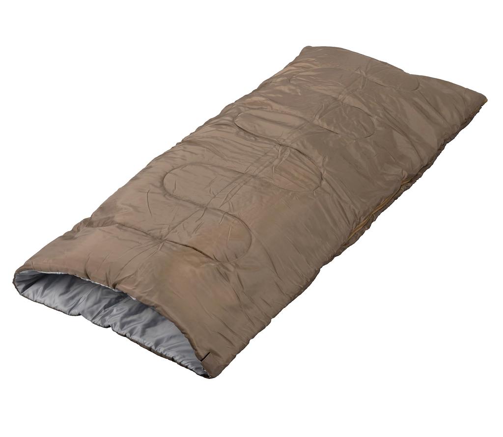 BUNDOK Envelope-Style Sleeping Bag, Beige, BDK-30BE, with Storage Case
