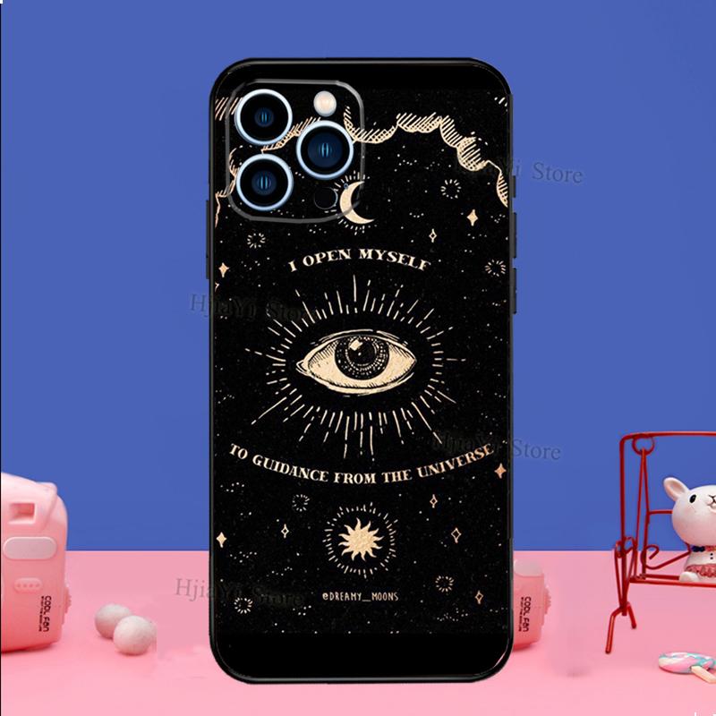 Witches Moon Witchy Mystery Totem Case For iPhone 16 15 13 11 12 14 Pro Max XS XR X Plus 13 mini Soft Cover Fundas Capa Shell