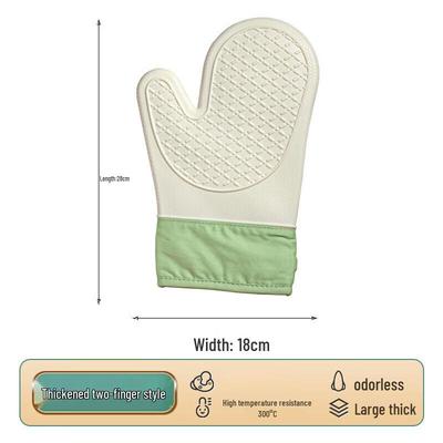 Zwei-Finger Hitzebeständiger Silikon Backhandschuh