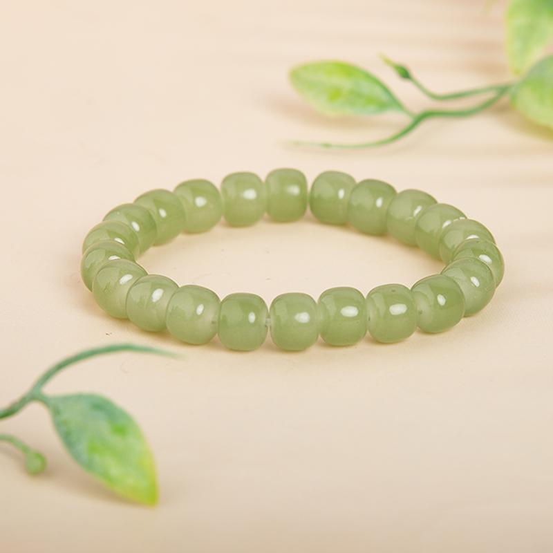 

Имитация зеленого нефрита Будды бусины нити браслет изысканный элегантный простой изысканный роскошь качественные ювелирные аксессуары зелёный