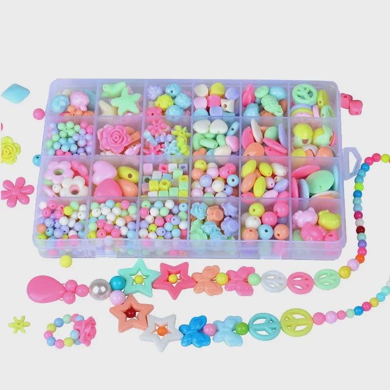 Children's DIY Beaded Bracelet Kit - Educational Handmade Craft for Girls