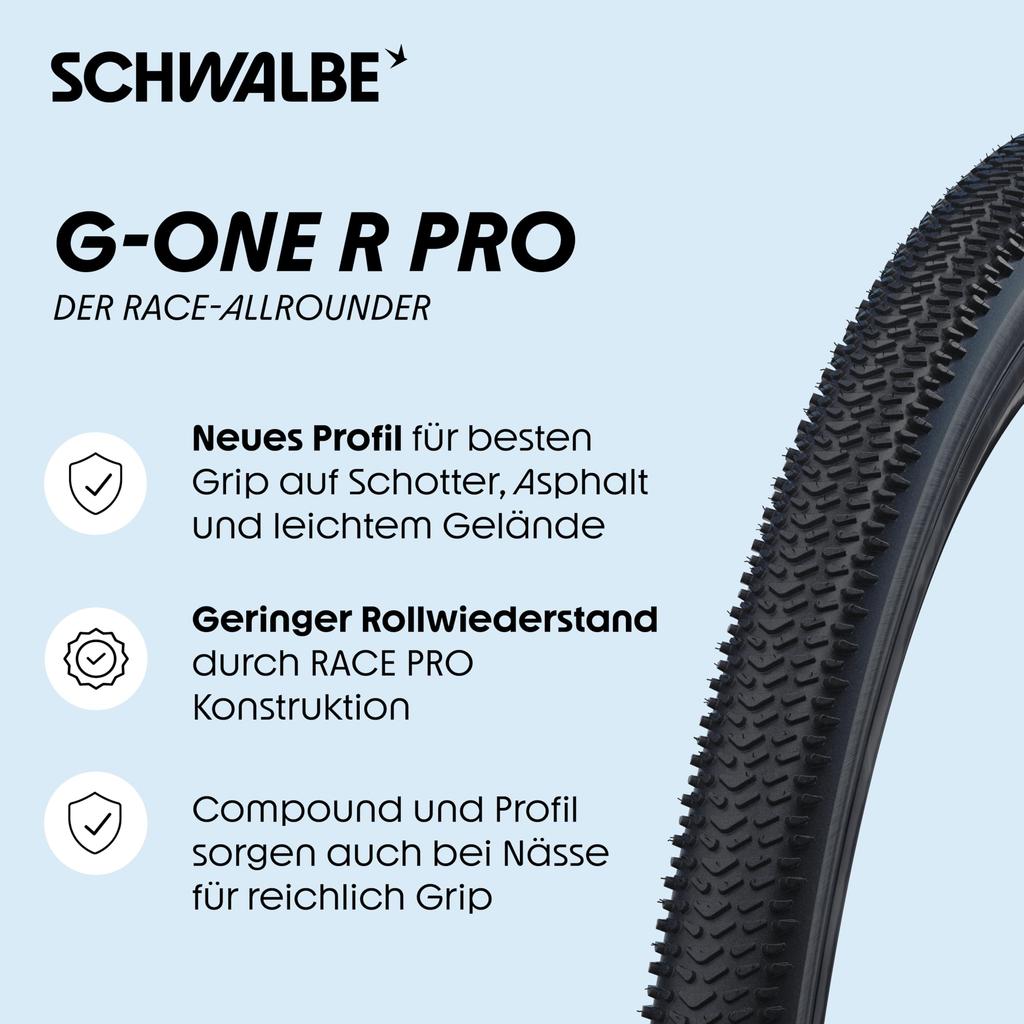 Genuine Schwalbe R Pro 700x35C Tire G-One Gravel/Off-Road