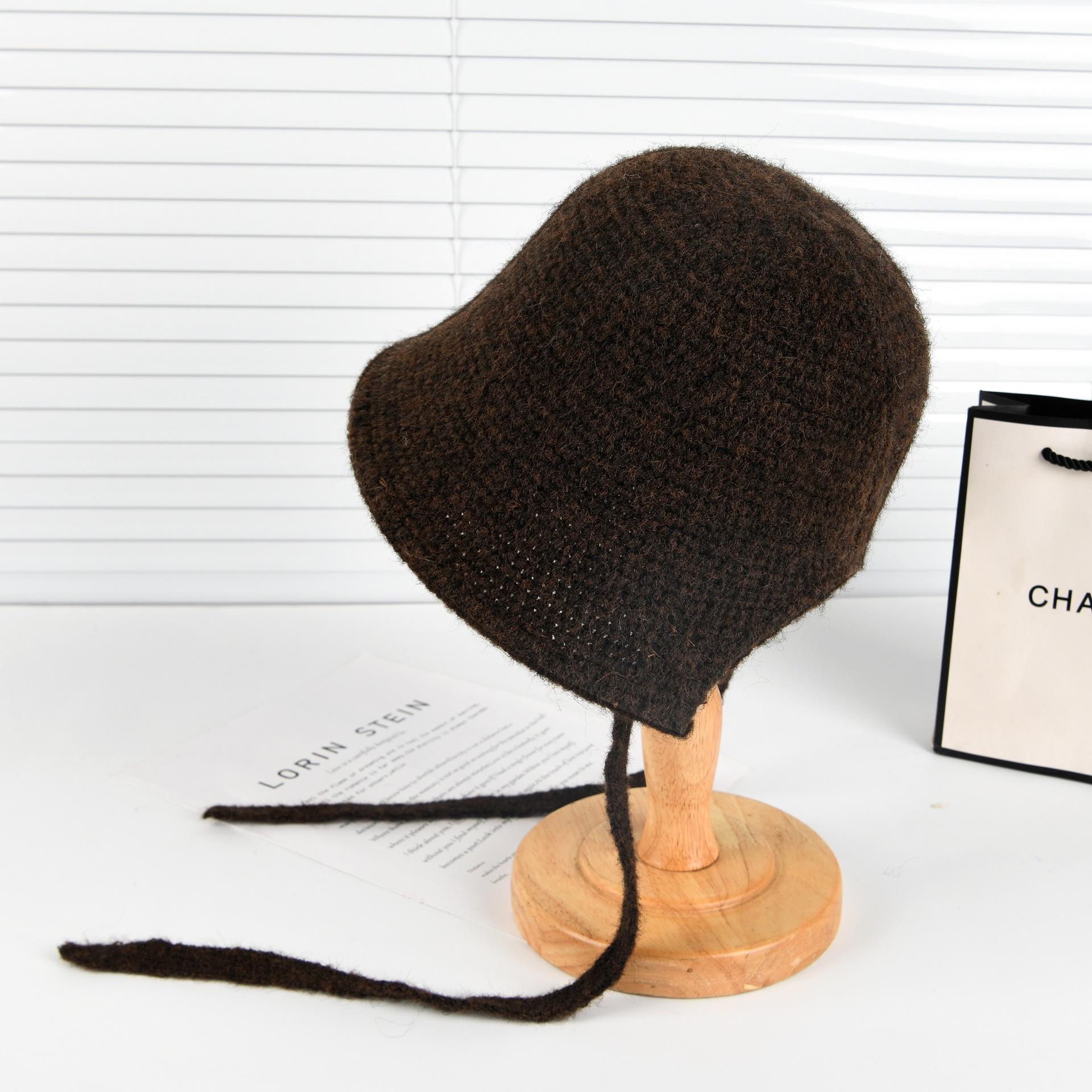 

Новая универсальная шляпа-рыбак на осень и зиму для женщин, утолщенная и теплая, шляпа-ведро, шляпа-ведро, показывающая маленькое лицо M（56-58cm）