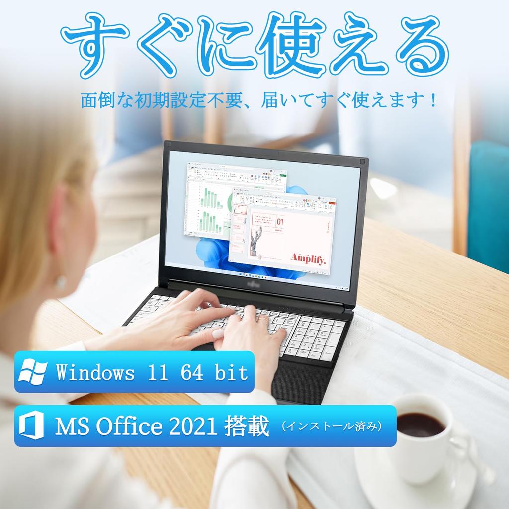 Fujitsu LIFEBOOK A5510 10th Gen Core CPU Windows 11 Pro MS Office 2021 installed No initial setup required Webcam Numeric keypad Bluetooth HDMI