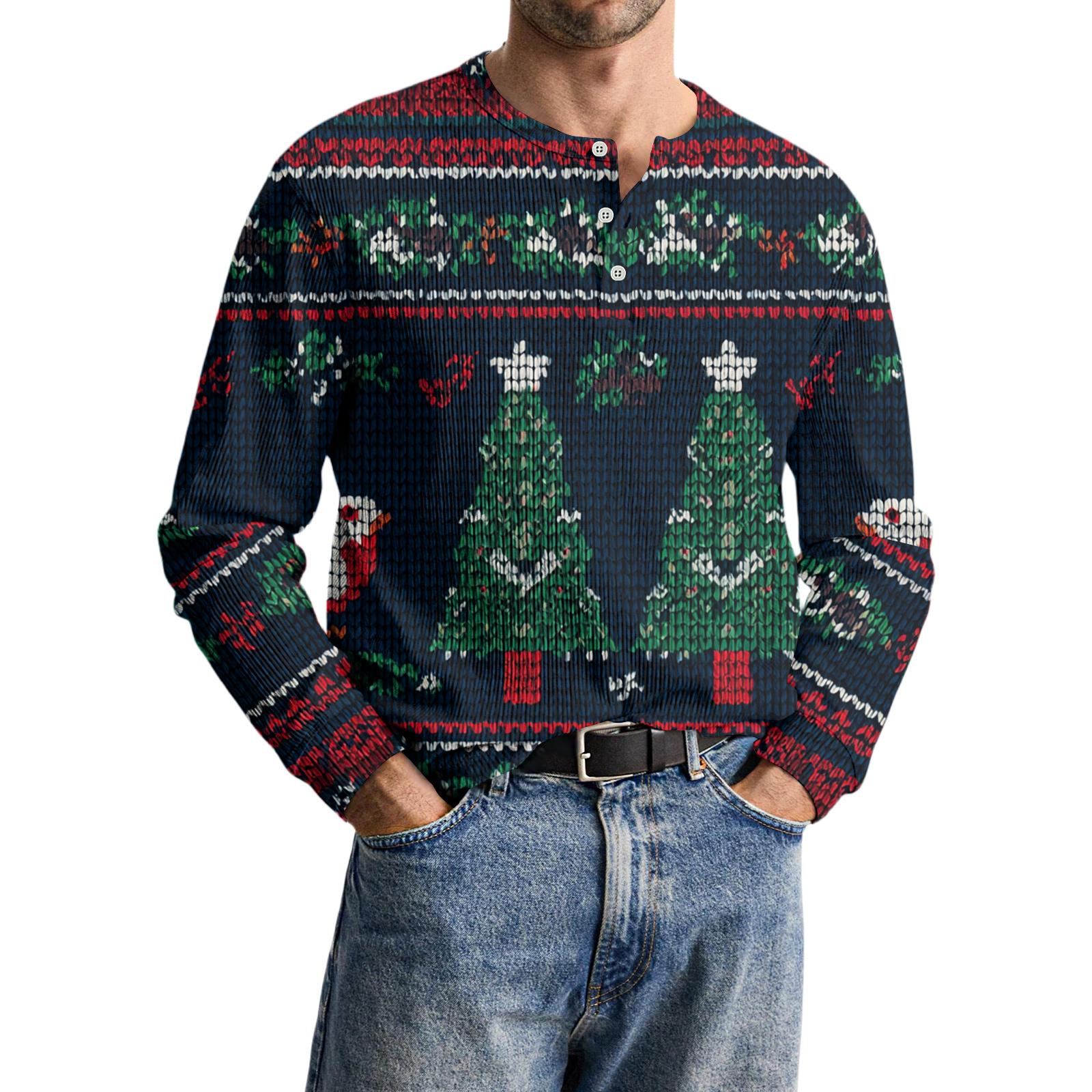 

Мужская повседневная трикотажная рубашка на пуговицах с длинным рукавом XXXL