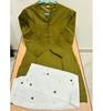 Women's Cotton Kurta Pant Set Elegant Stylish Mandarin Collar 3/4 Sleeves Cord Set