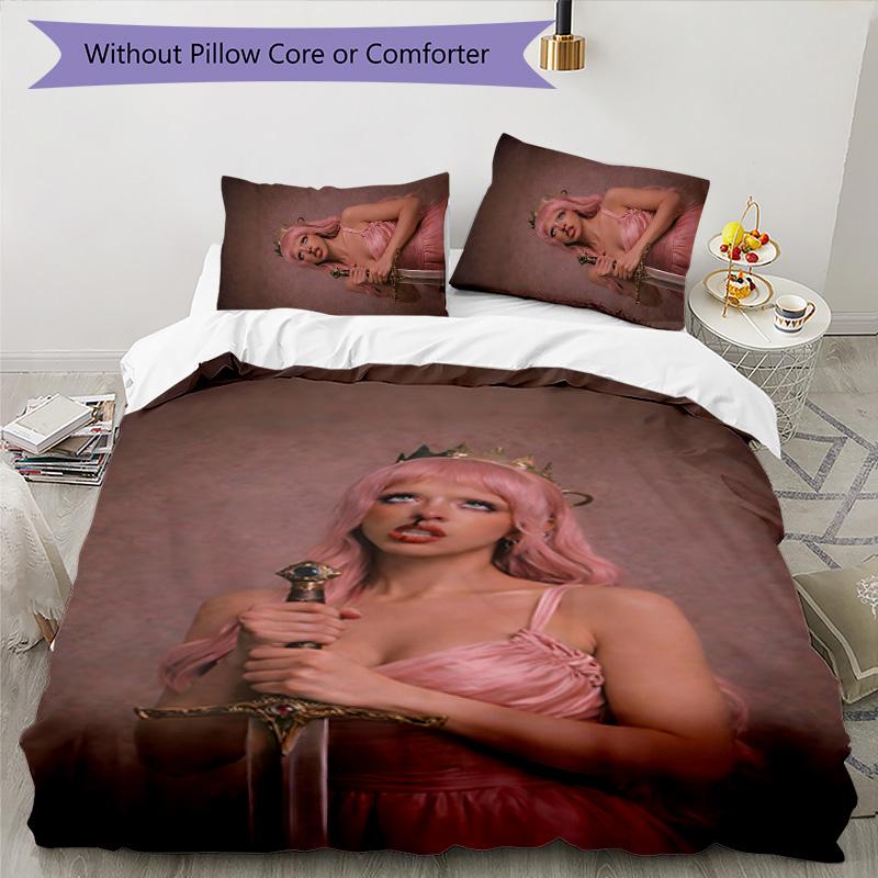 Melanie Martinez 3pcs Bedding Set Duvet Cover Closure Includes 1 Duvet Cover & 2 Pillowcases for All Seasons Bedroom Home Dorm Decor